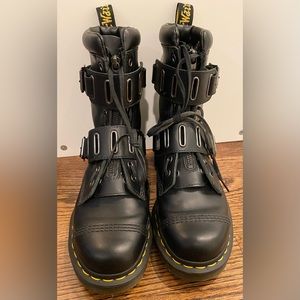 Dr. Martens black boots with buckles